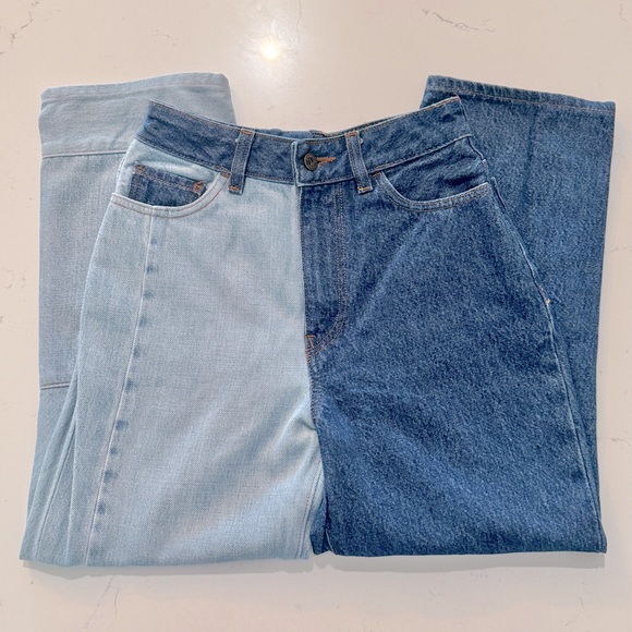 Ganni x Ahluwalia Patchwork Color Block Jeans Size 2 - Picture 2 of 3